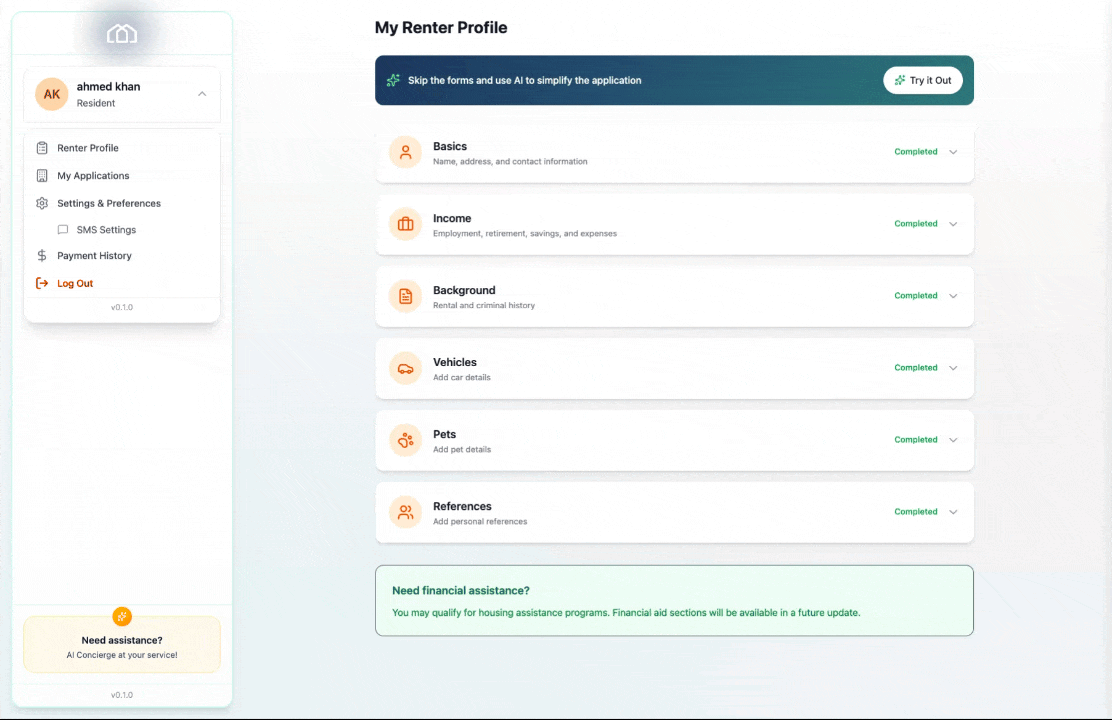 Housing Solutions.ai demo